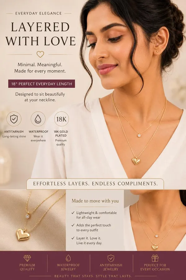Golden_Anti-Tarnish_Plated_Double_Layer_Heart_Necklace_For_Women