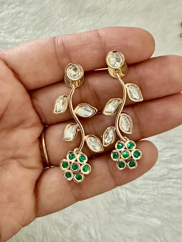 Rose_Gold_Plated_Green_Polki_Necklace_for_women