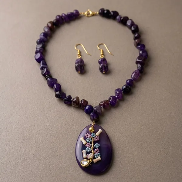 Purple_And_Golden_Kundan_Amethyst_Fusion_Necklace_For_Women