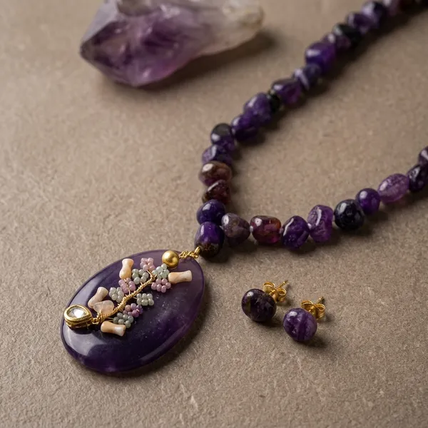 Purple_And_Golden_Kundan_Amethyst_Fusion_Necklace_For_Women