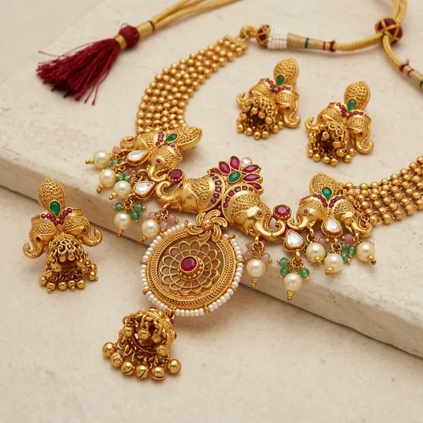 Golden_Copper_Kemp_Stone_Temple_Necklace_For_Women