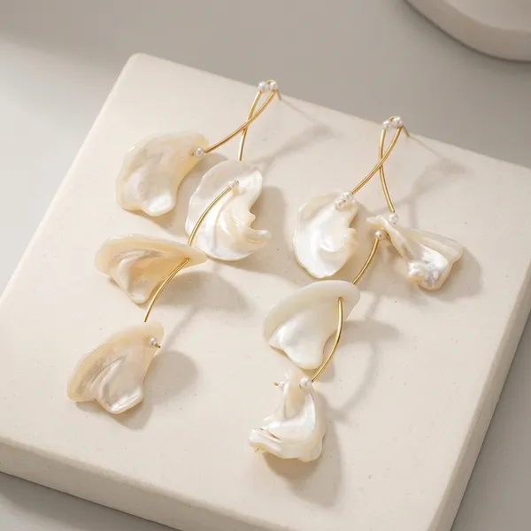 Golden_Stainless_Steel_Mother_Of_Pearl_Petal_Statement_Earrings_For_Women