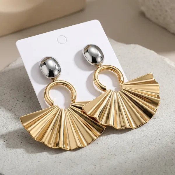Golden_Brass_Fan_Design_Statement_Earrings_For_Women