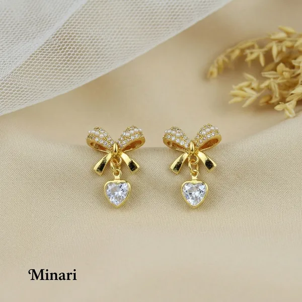 Golden_Stainless_Steel_Crystal_Bow_Heart_Drop_Earrings_For_Women