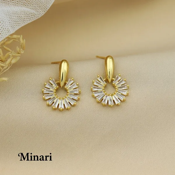 Golden_Plated_Baguette_Stone_Circular_Drop_Earrings_For_Women