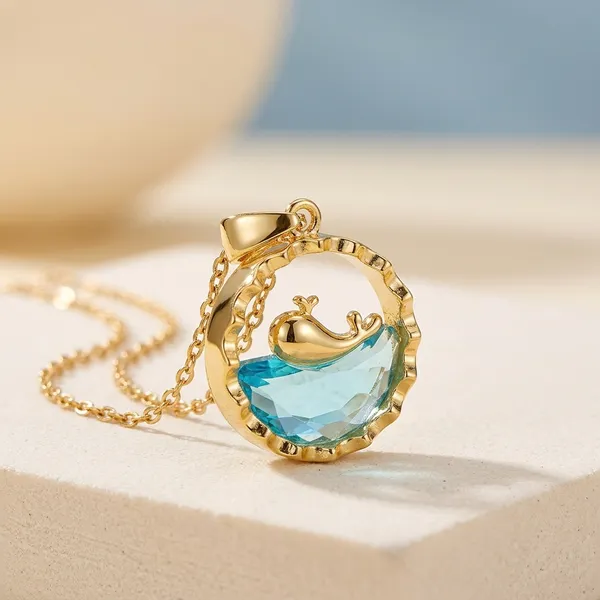 Gold_Plated_Blue_Ocean__Pendant_Necklace_For_Women