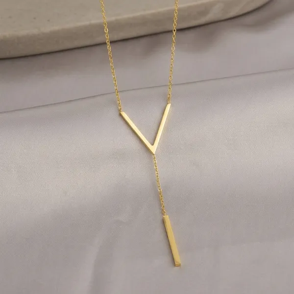 Golden_Anti-Tarnish_Plated_V-Shape_Pendant_Necklace_For_Women