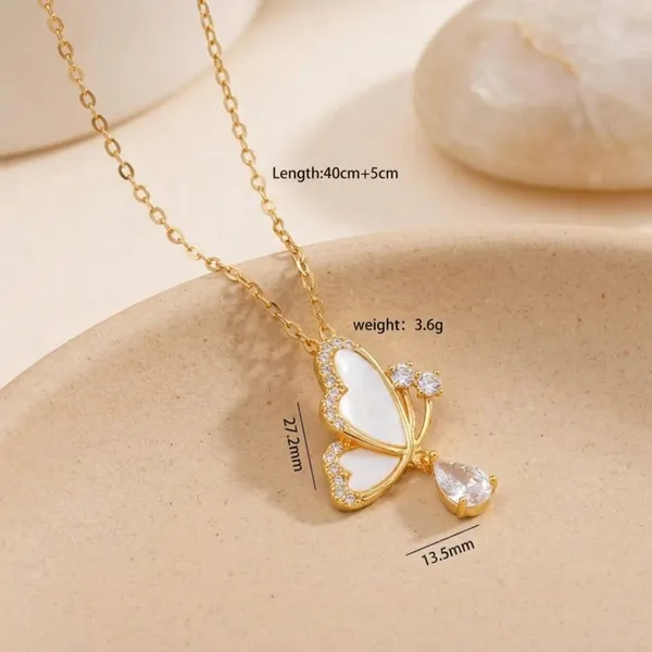 Golden_Anti-Tarnish_Plated_Mop_American_Diamond_Butterfly_Necklace_For_Women