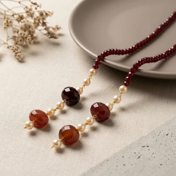 Boho_Lariat_Necklace_in_Agates_For_Women_-Wine_red