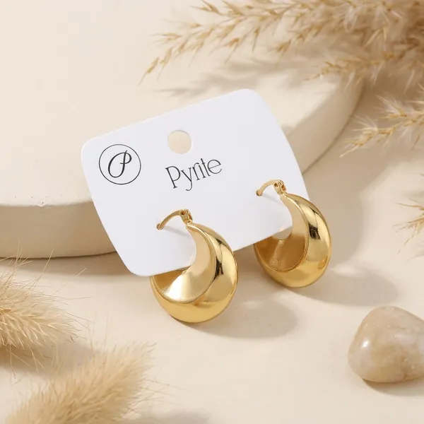 Golden_Gold_Plated_Moon-Shaped_Hoop_Earrings_For_Women