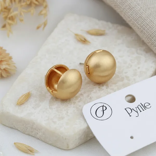 Golden_Gold_Plated_Ball_Style_Stud_Dangle_Earrings_For_Women