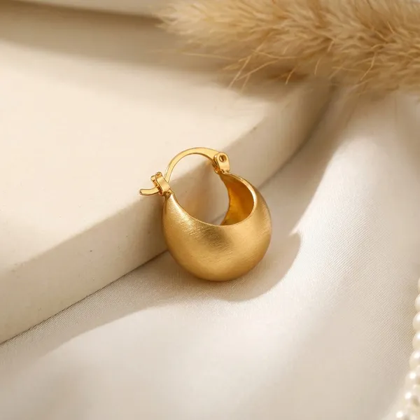 Golden_Gold_Plated_Classic_Huggie_Hoop_Earrings_For_Women