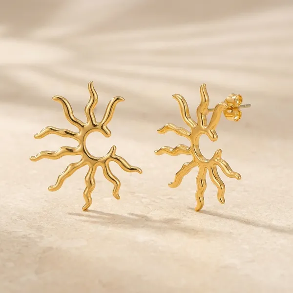 Golden_Gold_Plated_Half_Sun_Statement_Earrings_For_Women