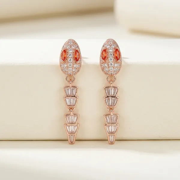 Rose_Gold_Plated_Ad_Serpentine_Earrings_For_Women
