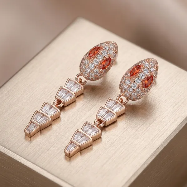 Rose_Gold_Plated_Ad_Serpentine_Earrings_For_Women