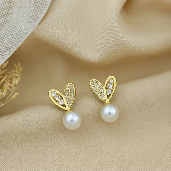 Golden_Gold_Plated_Faux_Pearl_Wings_Earrings_For_Women