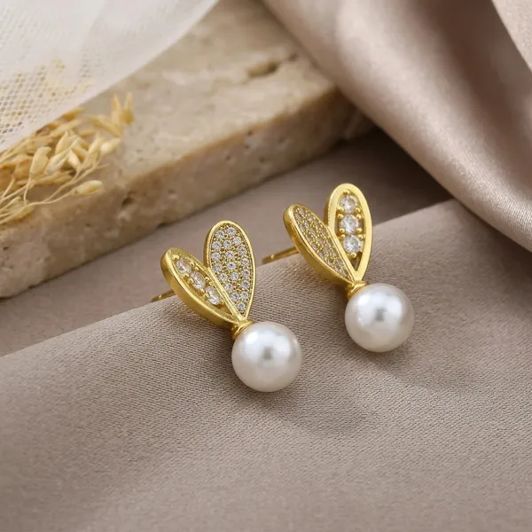 Golden_Gold_Plated_Faux_Pearl_Wings_Earrings_For_Women