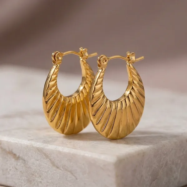 Golden_Gold_Plated_Alloy_Hoop_Earrings_For_Women