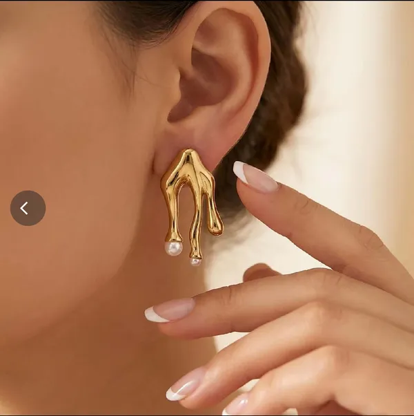 Golden_Gold_Plated_Faux_Pearl_Drop_Earrings_For_Women