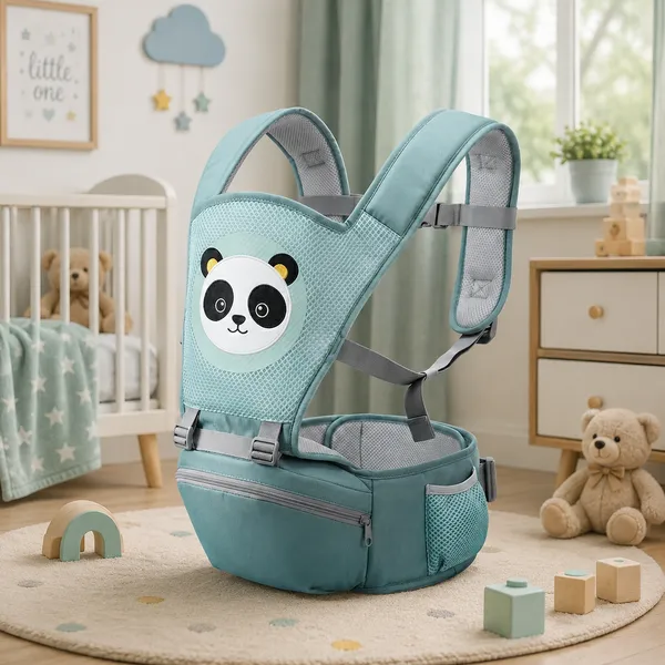5_In_1_Baby_Carrier_Panda_Design_With_Attached_Storage_Bag_For_Infants