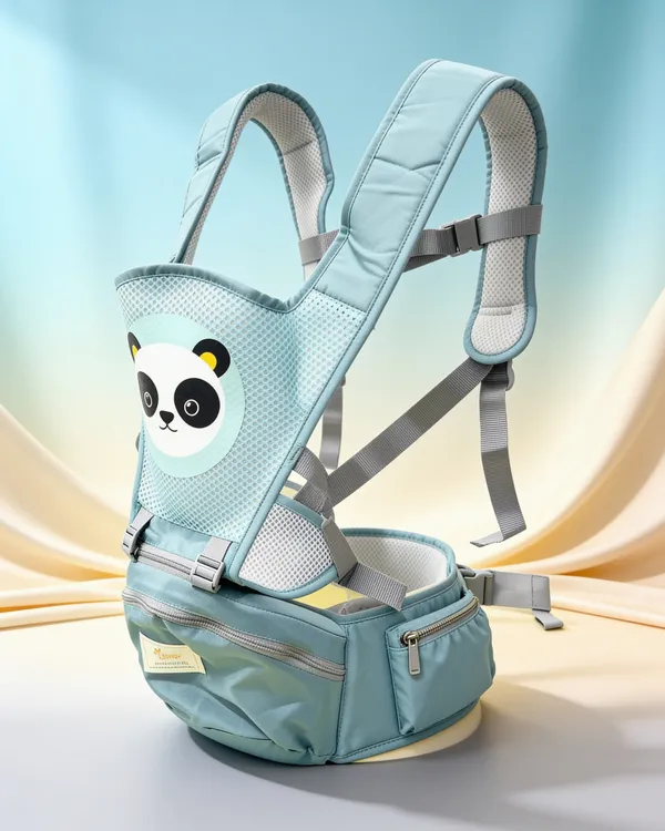 5_In_1_Baby_Carrier_Panda_Design_With_Attached_Storage_Bag_For_Infants