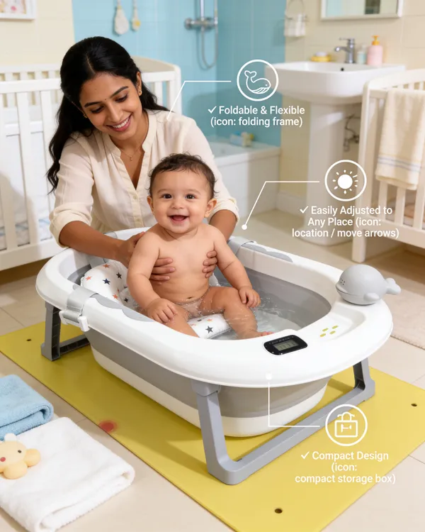 Dolphin_White_And_Grey_Foldable_Baby_Bath_Tub_With_Temperature_Indicator