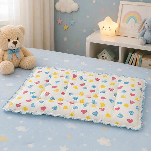 Pure_Muslin_Colourful_Hearts_Printed_Soft_Baby_Matress