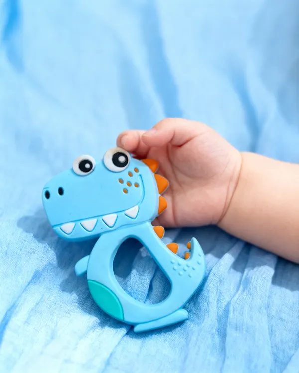 Bpa_Free_Soft_Silicone_Dinasaur_Teether_For_Babies_-_Pack_Of_3