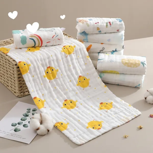 6_Layer_Pure_Muslin_Multi-Print_Baby_Towels_For_Infants_Pack_Of_4