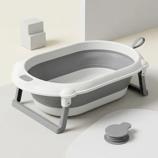 Smart_Foldable_Baby_Bath_Tub_With_Drain_Plug
