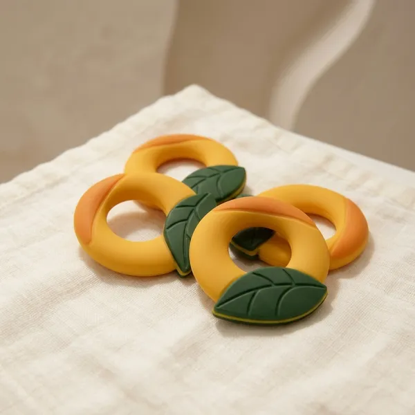 Bpa_Free_Mango_Shaped_Silicone_Teether_For_Babies_-_Pack_Of_3
