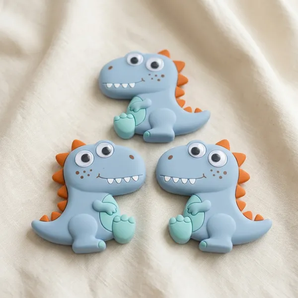 Bpa_Free_Soft_Silicone_Dinasaur_Teether_For_Babies_-_Pack_Of_3