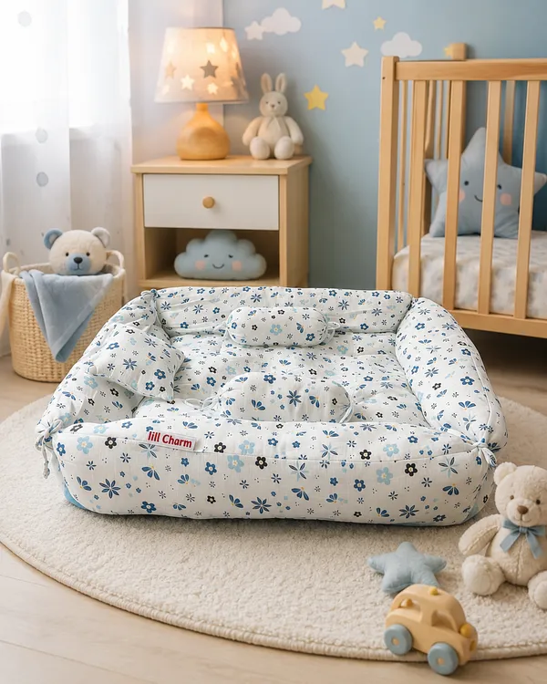 Pure_Muslin_Floral_Print_Square_Bed_Set_With_Pillows
