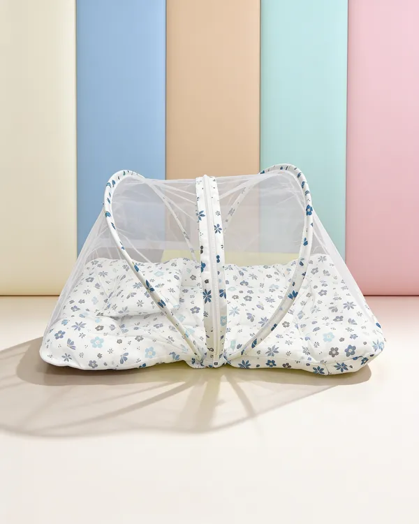 Pure_Muslin_Floral_Printed_Foldable_Baby_Mosquito_Net_Bed