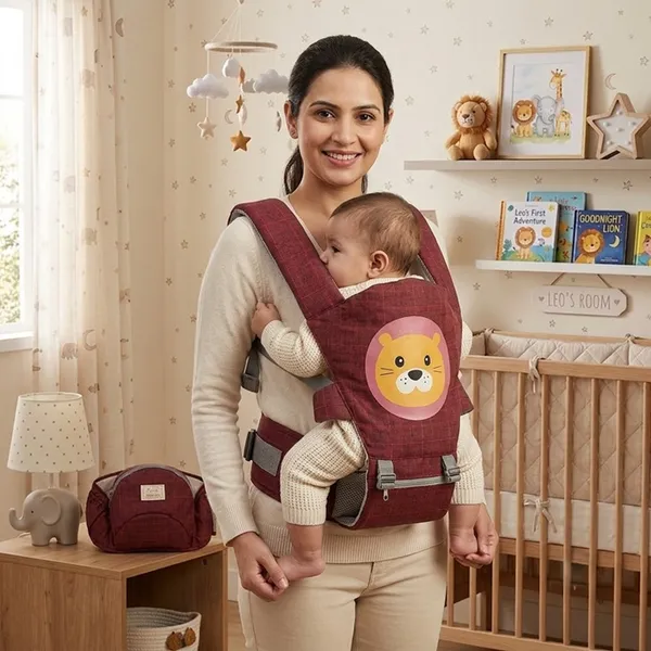5_In_1_Baby_Carrier_Tiger_Print_With_Attatched_Storage_Bag_Pack_Of_2