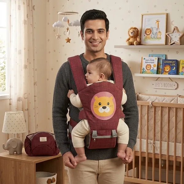 5_In_1_Baby_Carrier_Tiger_Print_With_Attatched_Storage_Bag_Pack_Of_2