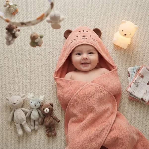 Micrifibre_Tiger_Hooded_Baby_Towel