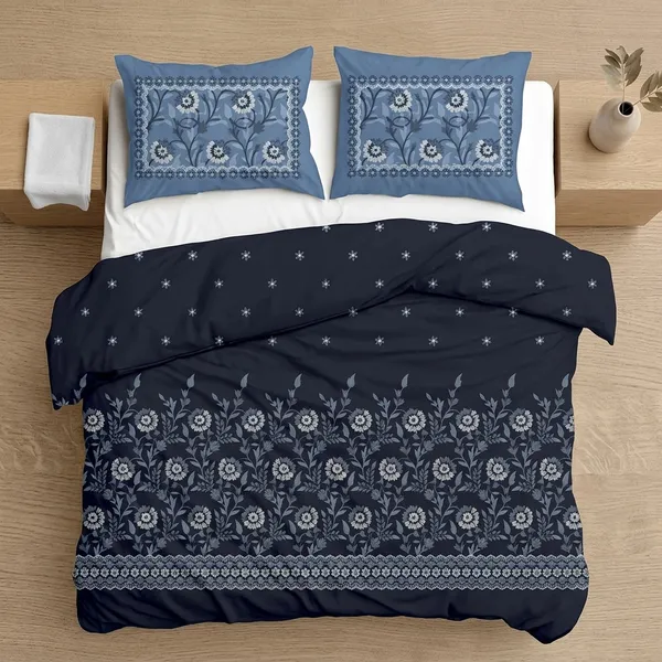Navy_Blue_180_Tc_Cotton_Procian_1_Bedsheet_And_2_Pillow_Cover