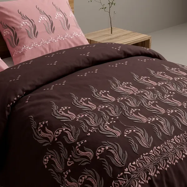 Brown_&_Pink_180_Tc_Cotton_Procian_1_Bedsheet_And_2_Pillow_Cover