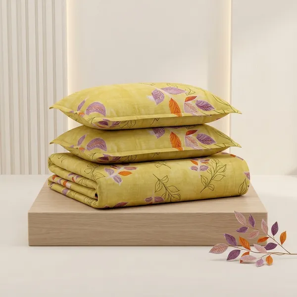 Yellow_180_Tc_Cotton_1_Bedsheet_And_2_Pillow_Cover