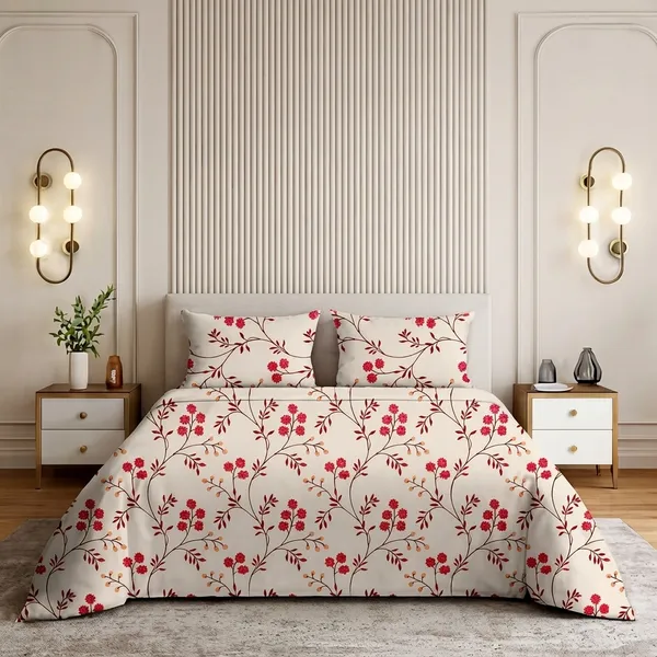 Beige_180_Tc_Cotton_1_Bedsheet_And_2_Pillow_Cover