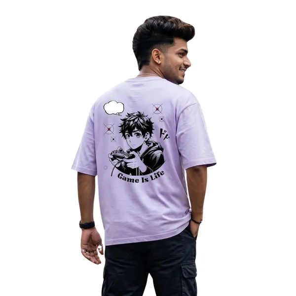 Lavender_Cotton_Oversized_Manga_Character_Graphic_T_Shirt_For_Men