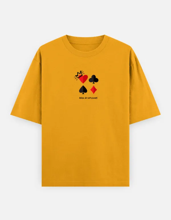 Golden_Yellow_Cotton_Oversized_Queen_Card_Graphic_T_Shirt_For_Men