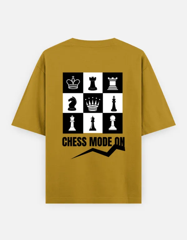Mustard_Yellow_Cotton_Oversized_Chess_Graphic_T_Shirt_For_Men