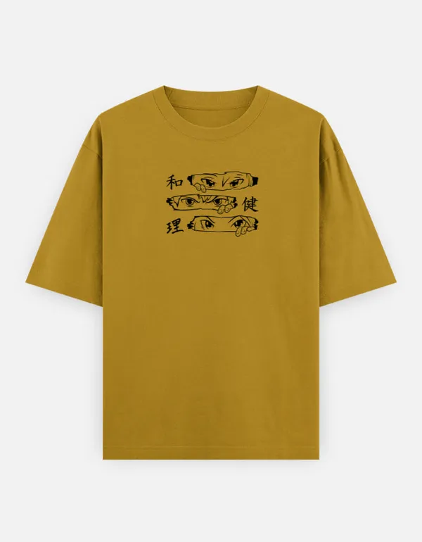 Mustard_Yellow_Cotton_Oversized_Manga_Character_Graphic_T_Shirt_For_Men
