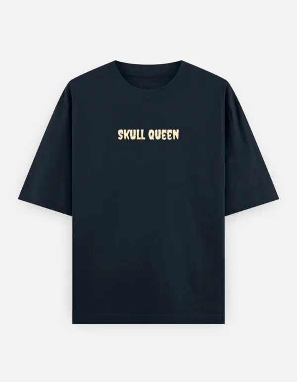 Navy_Blue_Cotton_Oversized_Skull_Queen_Graphic_T_Shirt_For_Women