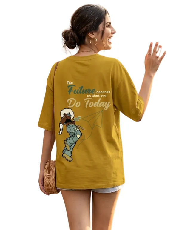 Mustard_Yellow_Cotton_Oversized_Anime_Graphic_T_Shirt_For_Women