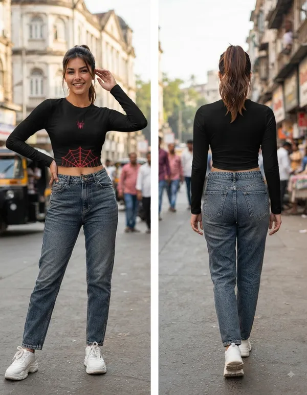 Women's_Black_Full_Sleeve_Crop_Top_with_Red_Spider_Web_|_Spider_Streetwear_Series