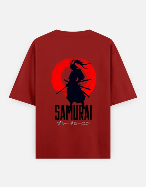 Red_Cotton_Oversized_Samurai_Warrior_Graphic_T_Shirt_For_Men