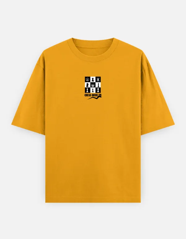 Golden_Yellow_Cotton_Oversized_Chess_Graphic_T_Shirt_For_Men